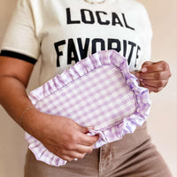 Gingham Frilly Bags