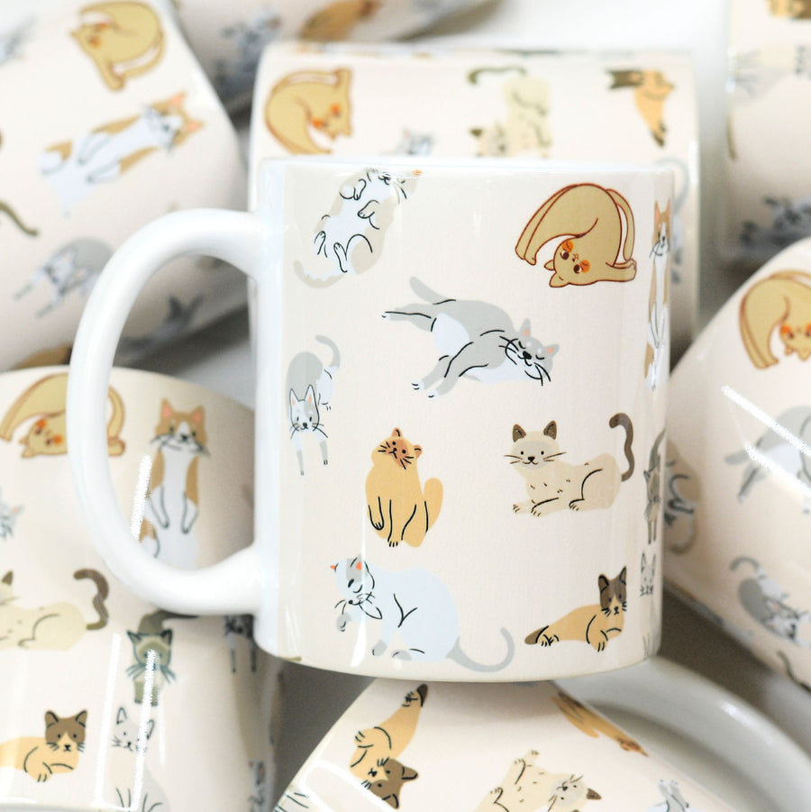 Lazy Cats Full Wrap Ceramic Mug