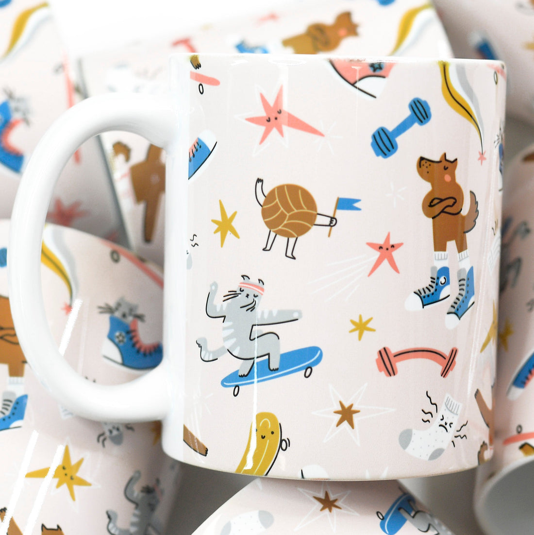 Workout Pets Full Wrap Ceramic Mug