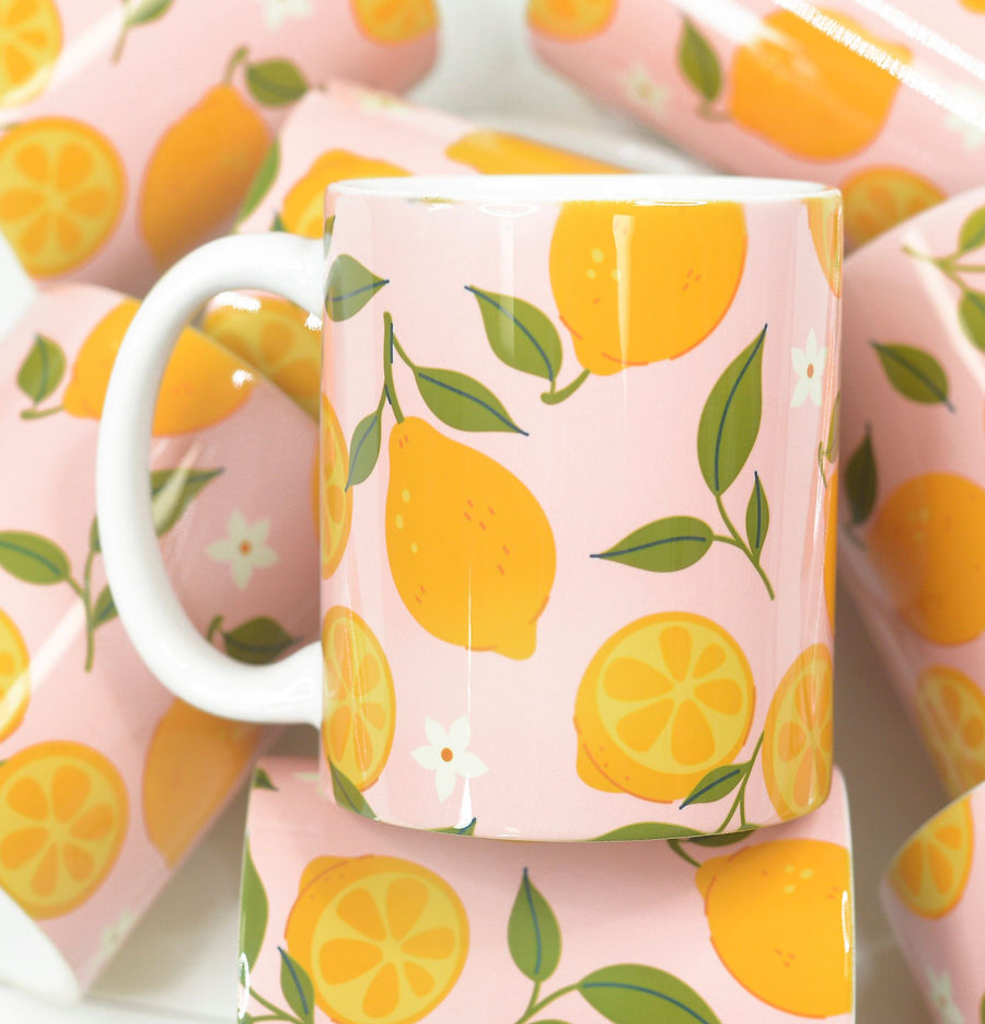 Lemons Full Wrap Ceramic Mug