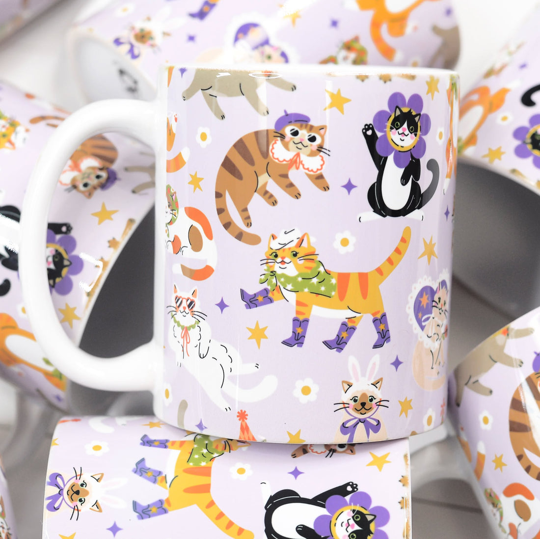 Cool Cats Full Wrap Ceramic Mug