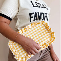 Gingham Frilly Bags