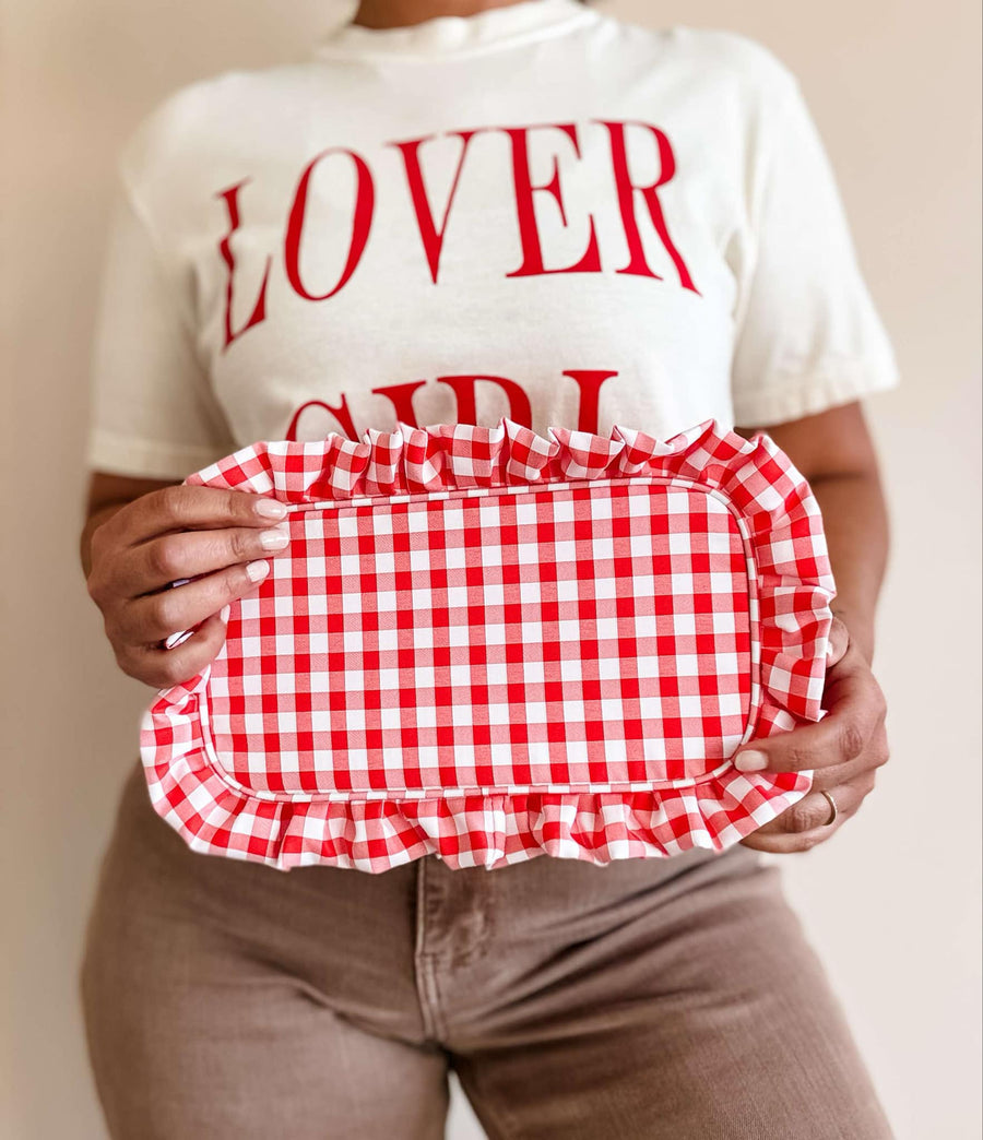 Gingham Frilly Bags