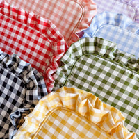 Gingham Frilly Bags