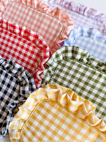 Gingham Frilly Bags