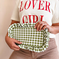 Gingham Frilly Bags