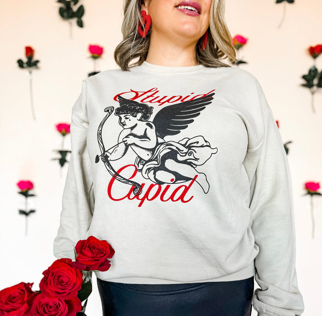 Stupid Cupid Crewneck Sweatshirt