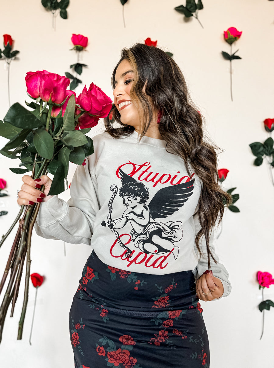 Stupid Cupid Crewneck Sweatshirt