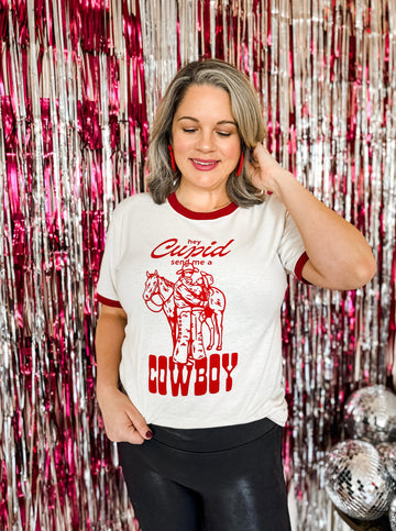 Cupid Cowboy Valentines Tee
