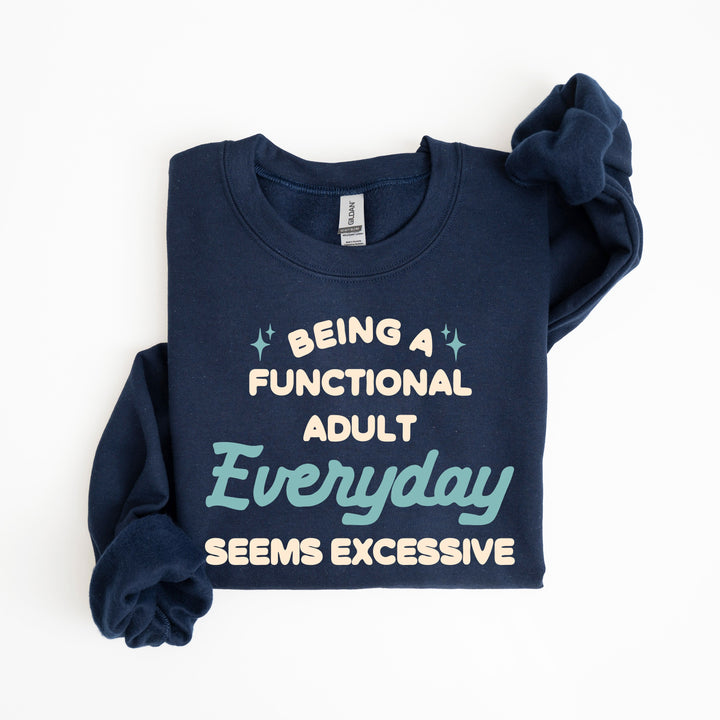 Functional Adult Navy Sweatshirt