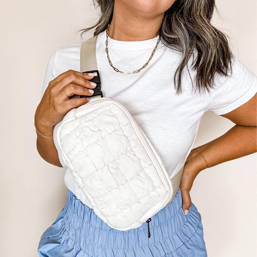 cream puff crossbody bag