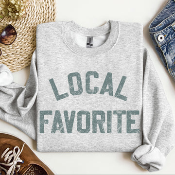 Local Favorite Sweatshirt (ASH Grey), Local, Shop Local, Small Business