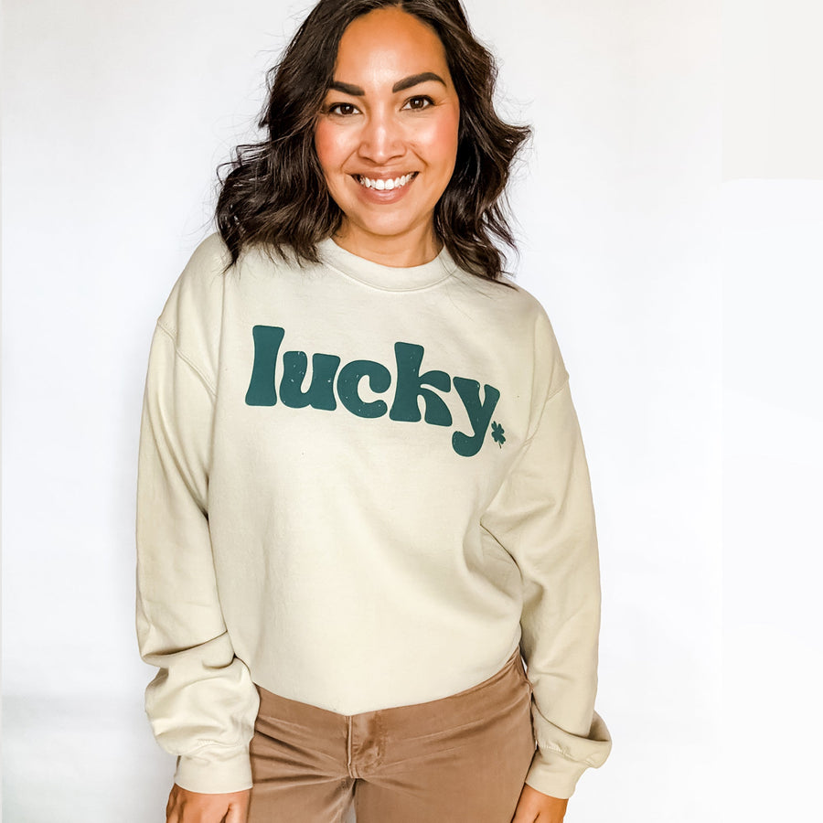 Lucky Crewneck Sweatshirt, St Patrick's Day