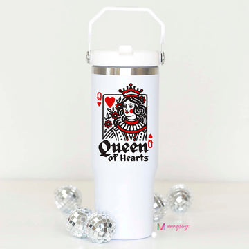 Queen of Hearts Flip Straw Cup