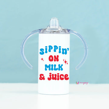 Sippin on Milk and Juice Kids Cup