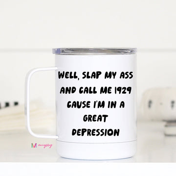 great depression travel mug